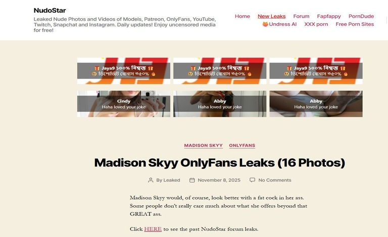 NudoStar Review:A New Hub for Social Media Celebrities and Exclusive Content sexualdata