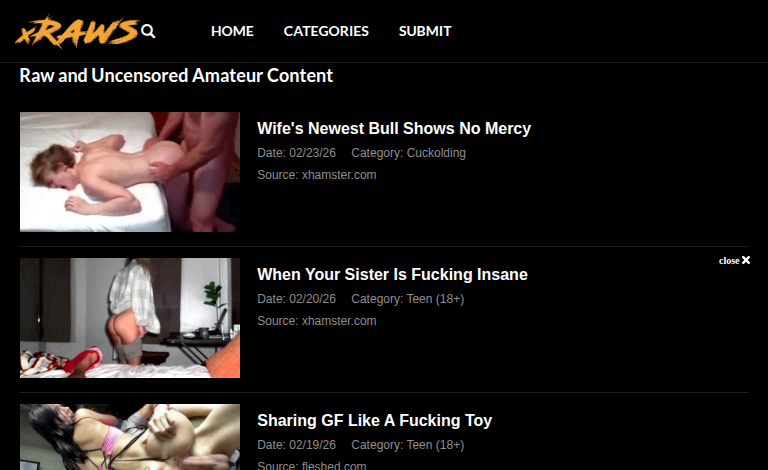 xRaws Review 2026: Authentic Amateur Porn Site Experience